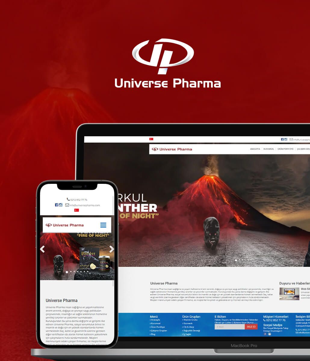 Universe Pharma Web Tasarım